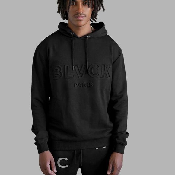 Blvck on Blvck Embossed Hoodie Black XXL NWT in packaging - Picture 1 of 5